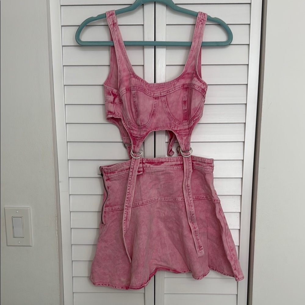 Forever 21 Pink Denim Dress